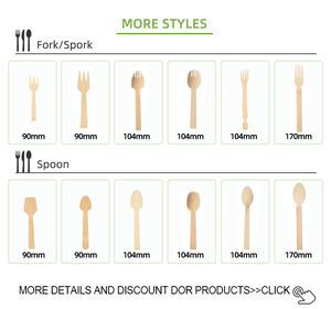 Cina fabbrica campione gratuito all'ingrosso posate usa e getta cucchiaio di legno 160mm compostabile cucchiaio e forchetta eco-friendly - Product Image 3