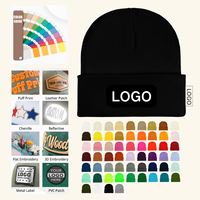 100% Acrylique Étiquette Logo Personnalisé Tricoté Chapeaux Bonnet Personnalisé Bonnet Chapeau Unisexe Plaine Bonnet pour Hommes
