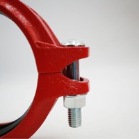 Raccords de tuyauterie à rainure rigide en fonte DN65-DN165 Joint rigide en cerceau d'ingénierie de protection contre l'incendie avec pinces