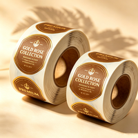 Autocollants en vinyle respirants, résistants à la chaleur, imperméables, avec logo personnalisé en feuille d'or, code-barres, adhésifs pour cosmétiques et parfums
