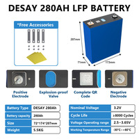 Baterai DESAY 280Ah Lifepo4 Grade A LFP 3.2V 50Ah 100Ah 280Ah 314Ah 340Ah Sel Prismatik Lifepo4 Baterai Ion Litium untuk ESS