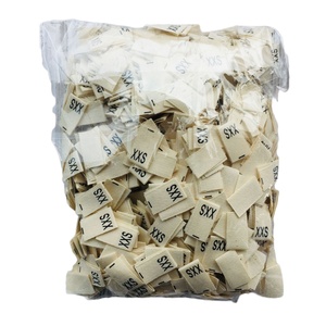 Nhãn In Kích Thước Bằng Cotton Nhãn Cổ Nhãn Quần Áo Mịn Máy Giặt Được Cho Trung Tâm Quần Áo Gấp Nếp Dệt Trắng 100 Cuộn - Product Image 5