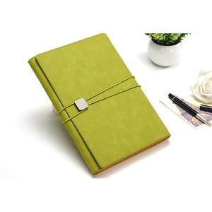 Carnet à couverture rigide en cuir PU A5 avec logo personnalisé, bande élastique et ruban, pour cadeau promotionnel, agenda, école, bureau - Product Image 1