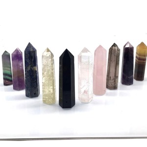 Différents types de cristaux naturels rose quartz <span class=keywords><strong>fluorite</strong></span> améthyste <span class=keywords><strong>cristal</strong></span> blanc points - Product Image 5