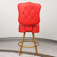 YH Casino Chaise de casino rouge réglable moderne de haute qualité Chaise de bar en cuir de luxe Chaises de table de poker