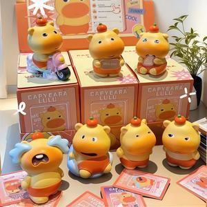 Capybara Lulu Expression sac série boîte aveugle périphérique poupée voiture ornements populaire Internet cadeau pour filles thème Animal - Product Image 1