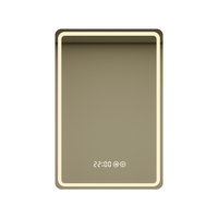 Miroir de salle de bain numérique LED lumineux rectangulaire moderne de luxe, grand format sans cadre, intelligent, résistant à l'humidité, pour usage hôtelier, 60x80CM