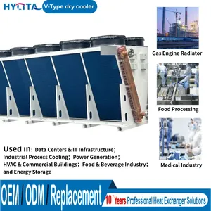 Refroidisseur à sec tout aluminium MCHX à flux parallèle avec protection contre le climat arctique, haute efficacité pour les nacelles d'éoliennes offshore - Product Image 5