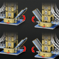 Reobrix 55018 2026 Nuevo MOC 1:145 Modelo de la Gran Torre Bridge, Juguete de Construcción DIY para Niños y Adultos, Regalo, 9782 Piezas, Juego de Bloques de Construcción
