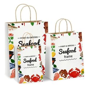Bolsas de Papel Personalizadas al por Mayor, Bolsas de Regalo, Bolsas de Compras, Bolsas de Papel Kraft para Comida para Llevar con Asa - Product Image 4