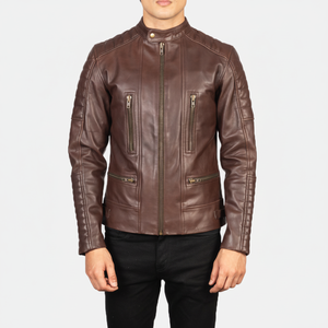 Abrigo de cuero formal Oficina de negocios Profesional Textura suave Pulido Aspecto elegante Chaqueta de invierno ejecutiva - Product Image 1