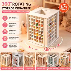 ที่จัดเก็บแบบหมุนได้ 360 องศา 352 ช่อง สำหรับเก็บลูกปัด ตะปู งานฝีมือ และอุปกรณ์สำนักงาน - Product Image 2