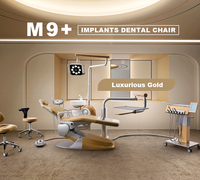 Equipo dental Italy M9 + para odontología, pantalla táctil tj para abolladuras, silla sin brazo ligero