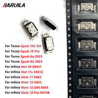 Connecteurs de ports de charge pour Tecno Spark 10C 10 Go 2023 2024, broches de port de charge pour Infinix Hot 11S 30 Note 11 12 G96 Pro