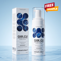 Sérum Moussant GHK-Cu Peptide de Cuivre Marque Blanche – Mousse Aérienne Exosome Lissante Pores Hydratation Compatible Maquillage Acide Polyglutamique
