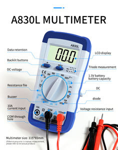 60W kit de ferramentas De Ferro De Solda de temperatura Ajustável Com <span class=keywords><strong>A830L</strong></span> Digital Multi Medidor e outras ferramentas manuais - Product Image 2