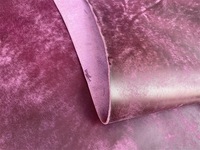 Tissu en cuir véritable de cuir de vachette tanné végétal nubuck vintage givré personnalisé de 2 à 2.5mm, tissu d'ameublement en cuir véritable italien