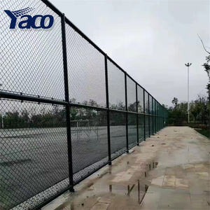 Valla de patio de recreo de 2m de altura 50X50mm Malla de alambre de diamante Valla de campo <span class=keywords><strong>verde</strong></span> Valla de enlace de cadena - Product Image 1