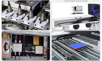 HUAHUA SKH-612MS Perceuse et fraiseuse CNC à double tête de forage automatique à contrôle facile à six côtés avec double pince