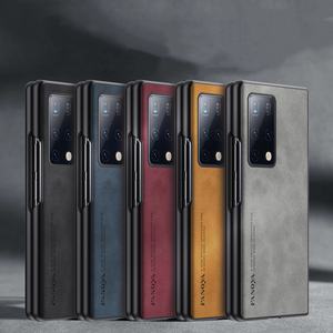 Étui de téléphone homme d'affaires de luxe pour <span class=keywords><strong>Huawei</strong></span> <span class=keywords><strong>Mate</strong></span> X2 / <span class=keywords><strong>XS</strong></span> <span class=keywords><strong>2</strong></span> / <span class=keywords><strong>Xs</strong></span> couverture arrière en cuir de mouton tout compris - Product Image 1