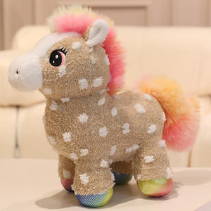 Jouets en peluche cheval arc-en-ciel soleil Jouets en peluche simulés Souvenirs de <span class=keywords><strong>zoo</strong></span> pour enfants Jouets en peluche Animaux en peluche Cadeau de Noël - Product Image 5
