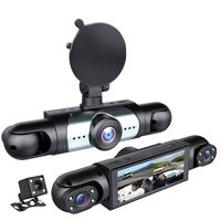 Meilleure caméra de tableau de bord de voiture WiFi 4 canaux 1080P, caméra avant, arrière, intérieure, latérale, DVR, vision nocturne, enregistreur vidéo de voiture