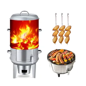 Outdoor Camping Snake Bbq Grill Oven Gerookte Barbecue Tandoor Houtskool Grill Oven