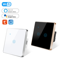 Tuya Akıllı Ev WiFi Dokunmatik Duvar Lambası Anahtarı Alüminyum Çerçeve 1/2/3'lü Zamanlayıcı Uygulama Uzaktan Kumanda Desteği Google Alexa