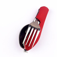 Cuillère pliante fourchette couteau 3 en 1 cuillère et couteau set