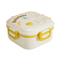 Boîte à bento de pique-nique de dessin animé mignon compartiment à lunch portable pour micro-ondes fourchette cuillère école nourriture fraîche mallette de rangement enfant