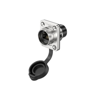Connecteur RJ45 mâle-femelle E-Weichat EW-LP16-RJ45 avec boîtier PBT, câble 26 AWG, installation sur circuit imprimé, type à bride métallique, IP67