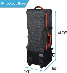 Sac à dos gonflable en plastique recyclé pour paddle board, grande capacité, sac à dos SUP avec roues, sac à dos pour kayak - Product Image 4