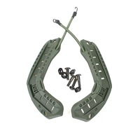 Accessoires de rail latéral pour casque pare-balles en plastique, matériau PA66, type MICH/PASGT/ACH, noir/vert/gris