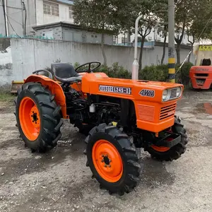 Kullanılan/ikinci el/yeni çiftlik tekerleği traktör japon kubota l245 40hp 4x4wd küçük kompakt tarım çiftlik makine teçhizatı