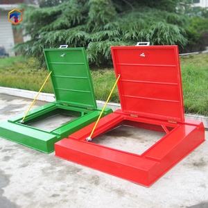 FRP composite nhựa vuông cửa cống bao gồm với tay kéo cống cống sợi thủy tinh hình chữ nhật vuông khung cửa cống Bìa - Product Image 1