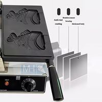 Machine à Taiyaki Électrique Portable Commerciale Automatique pour Gaufres en Forme de Poisson Personnalisées pour Restaurants et Hôtels