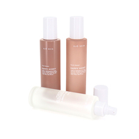 Bouteille en Verre OEM pour Emballage Cosmétique Écologique 80ml 100ml 150ml avec Pompe Spray ou Pompe Lotion Dorée pour Soins de la Peau