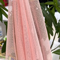 Tissu en maille respirant à motif ondulé rose 19 g/m², séchage rapide, pour robes et jupes plissées pour femmes, tissu en mousseline 100 % polyester