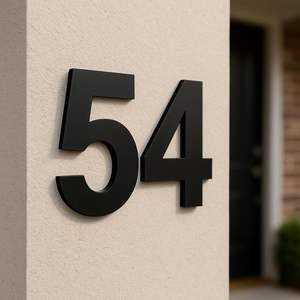 3D kim loại chải chữ nhôm và số nhà thép không gỉ 8 inch số nhà - Product Image 1