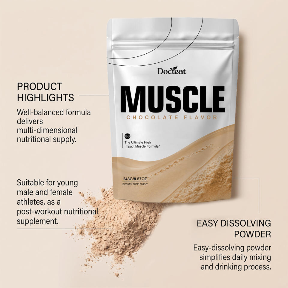 Premium Chocolate Flavor Muscle Nutrition Powder for Gym Fitness Daily ...
