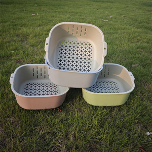 ตะแกรงคว่ำจานแบบซ้อนได้ ขนาดใหญ่ สำหรับล้างผักผลไม้ในครัว - Product Image 3
