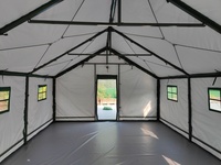 Carpa de Invierno para Exteriores, de Una Habitación, para las Cuatro Estaciones, de Lona de Algodón, con Aislamiento Térmico, Color Verde Militar, Resistente a la Nieve, para 10 Personas, Precio de Fábrica