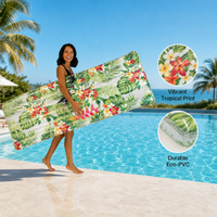 Hamac gonflable personnalisé à motifs lumineux - Flotteur de loisirs aquatiques pour adultes pour la plage et la piscine