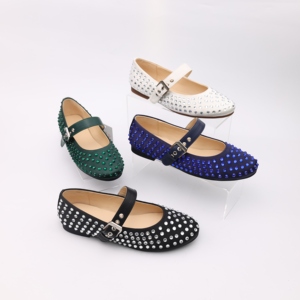 Zapatos Planos Elegantes para Mujer Shehe, Ultra Cómodos, con Pedrería, Estilo Mary Jane, Zapatos Africanos para Mujer - Product Image 1