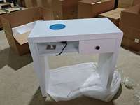 Table de manucure professionnelle anti-rayures en laque mate de 80 cm, table à ongles pour une seule personne avec tiroir de rangement, directement de l'usine