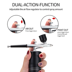 VINNIE Barber Tatuajes Herramienta Aerógrafo <span class=keywords><strong>Barberia</strong></span> Portátil USB Recargable Pistola de Pulverización Arte del Cabello Kit Inalámbrico Compresor Aerógrafo - Product Image 3