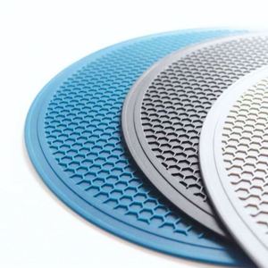 Sous-plat rond en silicone alvéolé extra large de 30 cm, résistant à la chaleur, antidérapant, multifonctionnel, isolation pour micro-ondes - Product Image 5