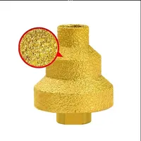 Forets multifonctionnels à trois étapes en diamant brasé Pagoda M10, tailles 20 mm, 35 mm, 50 mm pour chanfreinage et finition des bords