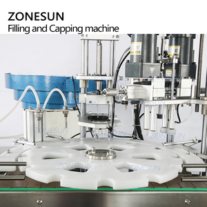 ZONESUN ZS-AFC1 Double Tête Magnétique Pompe Compte-gouttes Bouteille Rotatif Machine de Capsulage Remplissante Liquide Ligne - Product Image 2