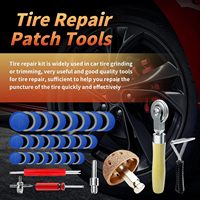 Kit de réparation de pneus robuste, outils de réparation de pneus, roue de ponçage en acier tungstène de 42 mm avec patchs de pneus de 32/42/58 mm